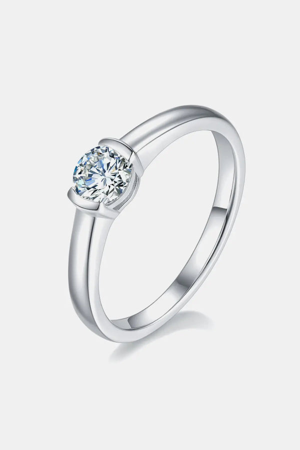 Moissanite 925 Sterling Silver Solitaire Ring LOVCIA