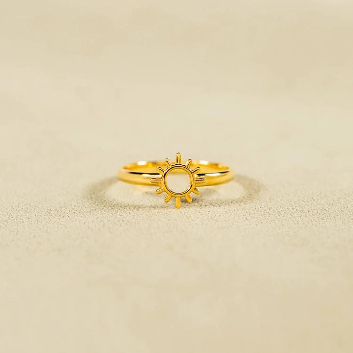 Sun Shape 18K Gold-Plated Ring LOVCIA