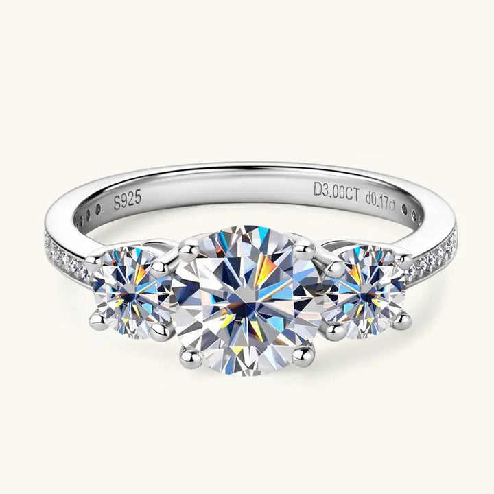 3 Carat Moissanite 925 Sterling Silver Ring LOVCIA