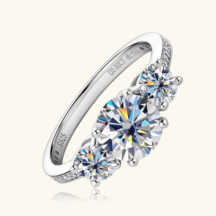 3 Carat Moissanite 925 Sterling Silver Ring LOVCIA