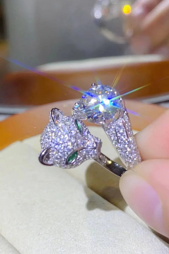 2 Carat Moissanite Adjustable Animal Ring LOVCIA