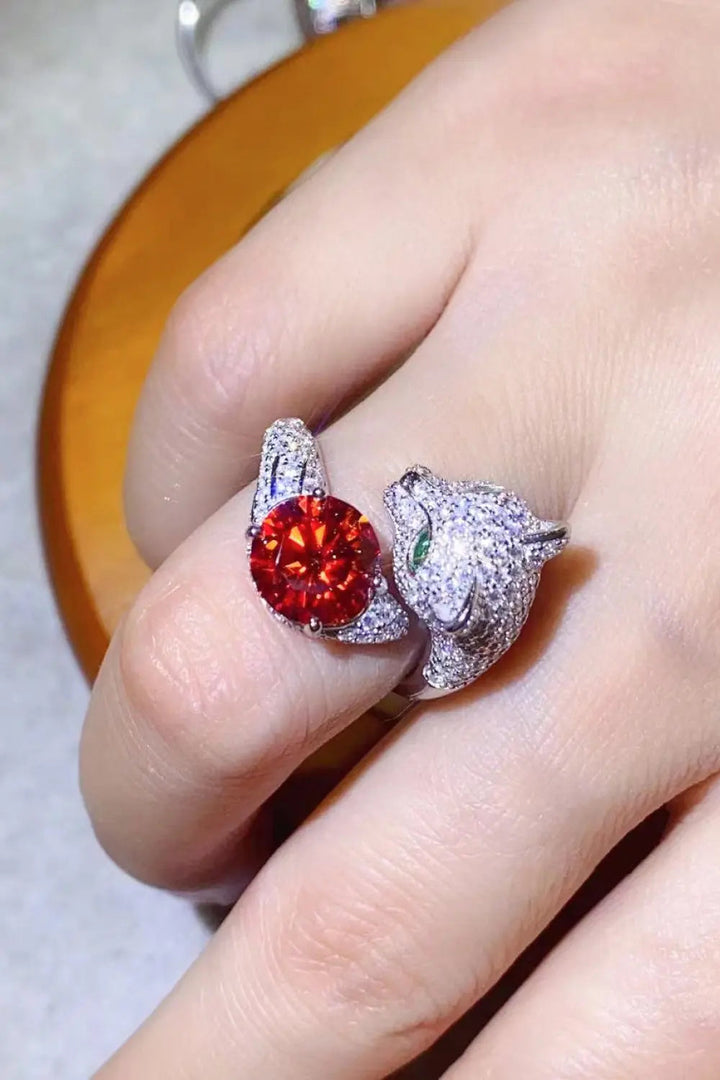 2 Carat Moissanite Adjustable Animal Ring LOVCIA