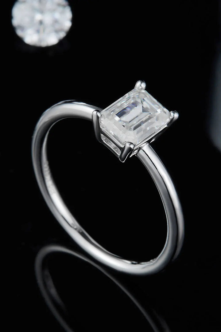 1 Carat Moissanite 925 Sterling Silver Solitaire Ring LOVCIA