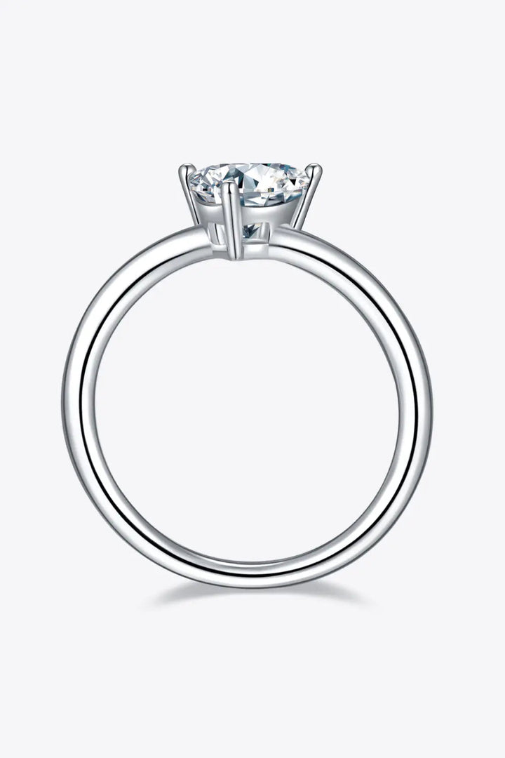 LOVCIA 1 Carat Moissanite 925 Sterling Silver Solitaire Ring