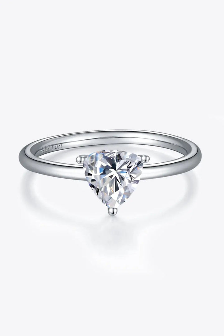 LOVCIA 1 Carat Moissanite 925 Sterling Silver Solitaire Ring