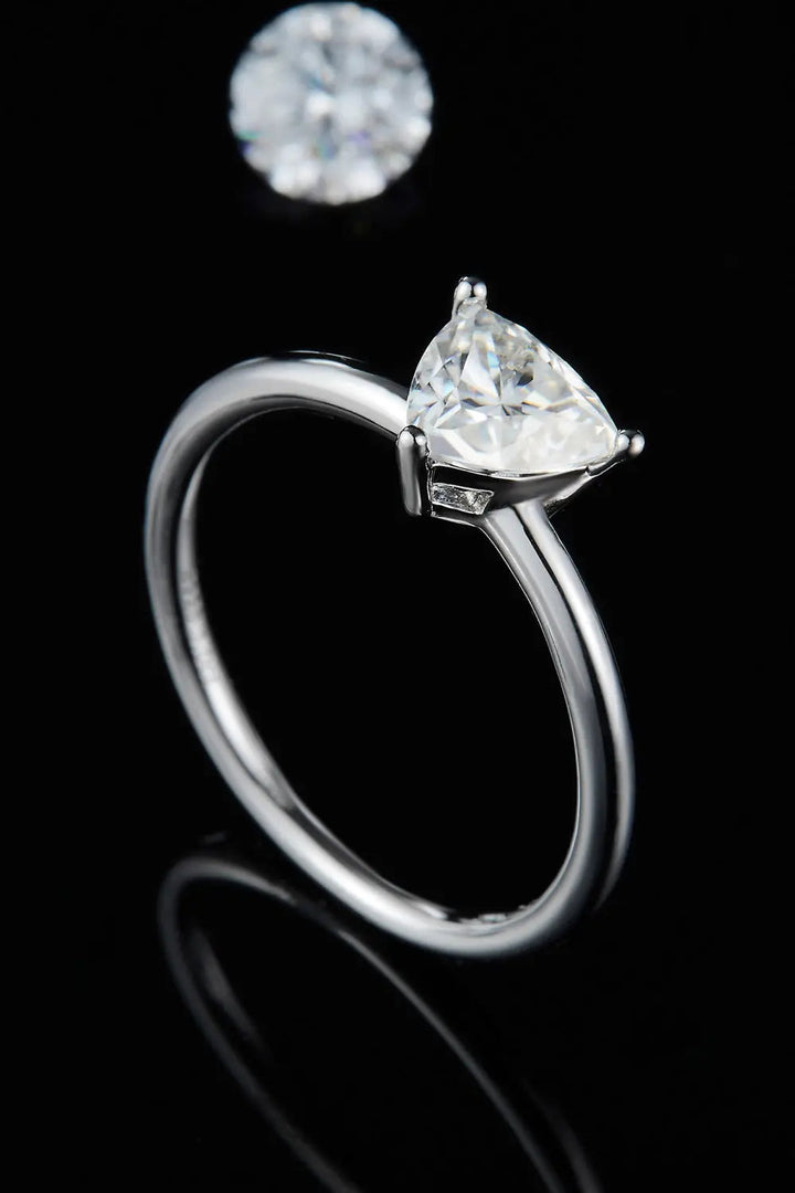 1 Carat Moissanite 925 Sterling Silver Solitaire Ring LOVCIA