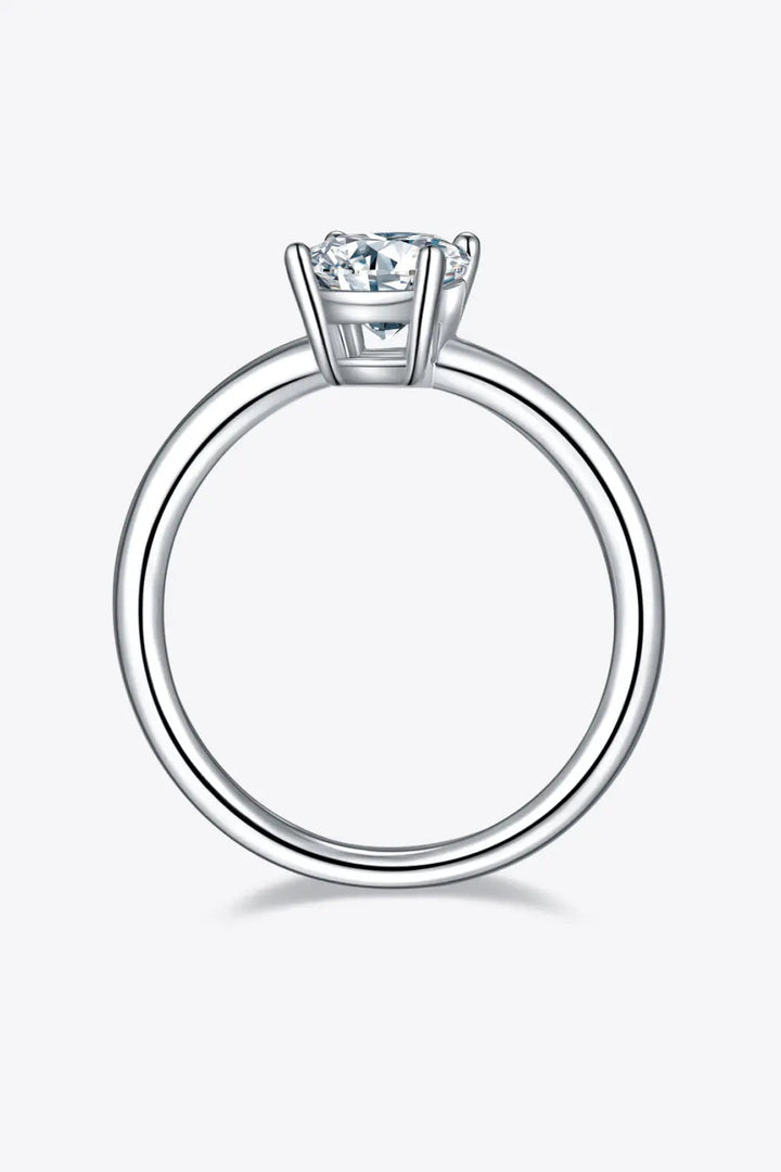 1 Carat Moissanite 925 Sterling Silver Solitaire Ring LOVCIA