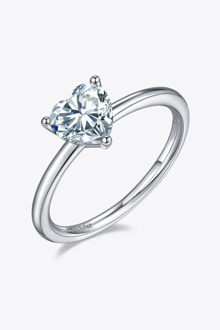 LOVCIA 1 Carat Moissanite 925 Sterling Silver Solitaire Ring