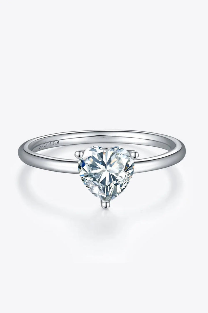 LOVCIA 1 Carat Moissanite 925 Sterling Silver Solitaire Ring