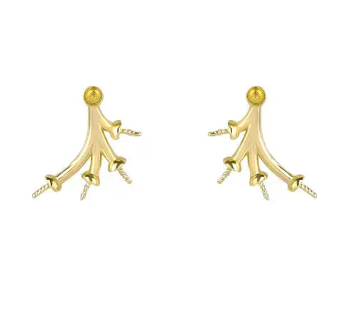 Lovcia Women's Fashion Simple Sterling Silver Pearl Earrings-Earrings-White Gold Color-Pearl-White Gold Color