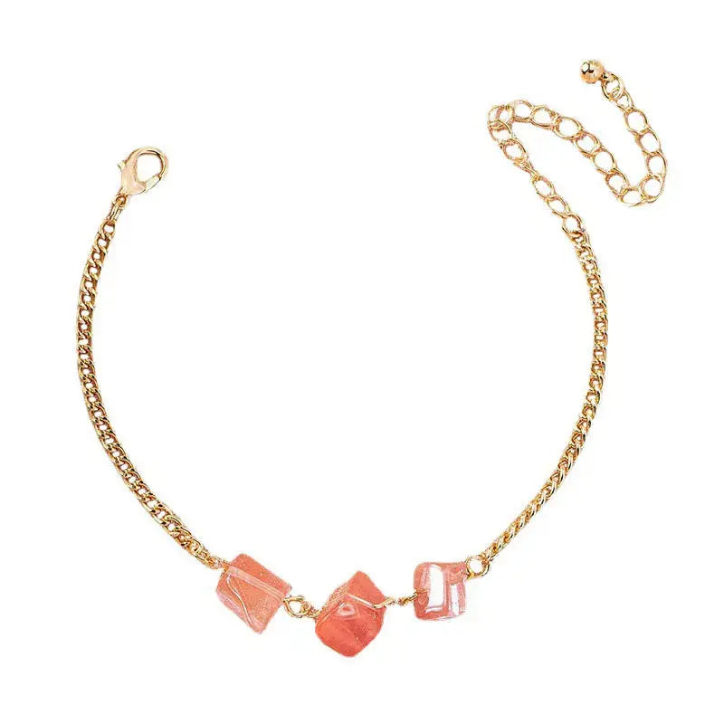 Lovcia Women's Pink Natural Stone Bracelet-Bracelets-Pink-Pink