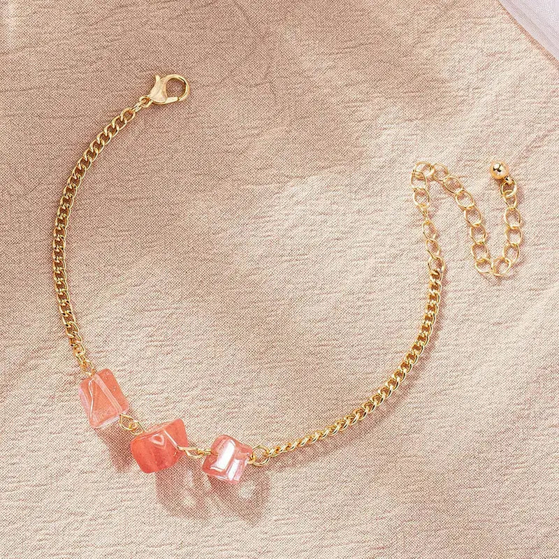 Lovcia Women's Pink Natural Stone Bracelet-Bracelets-Pink-Pink