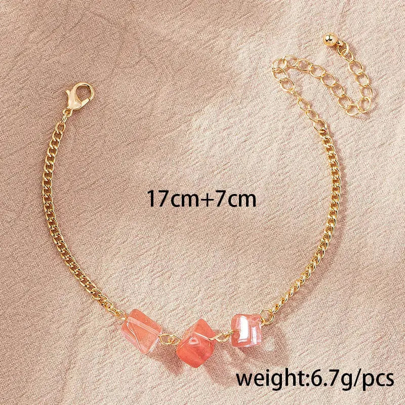 Lovcia Women's Pink Natural Stone Bracelet-Bracelets-Pink-Pink