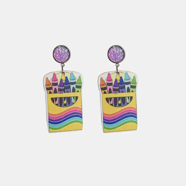 Lovcia Wooden Dangle Earrings-Earrings-Cat-One Size-Cat