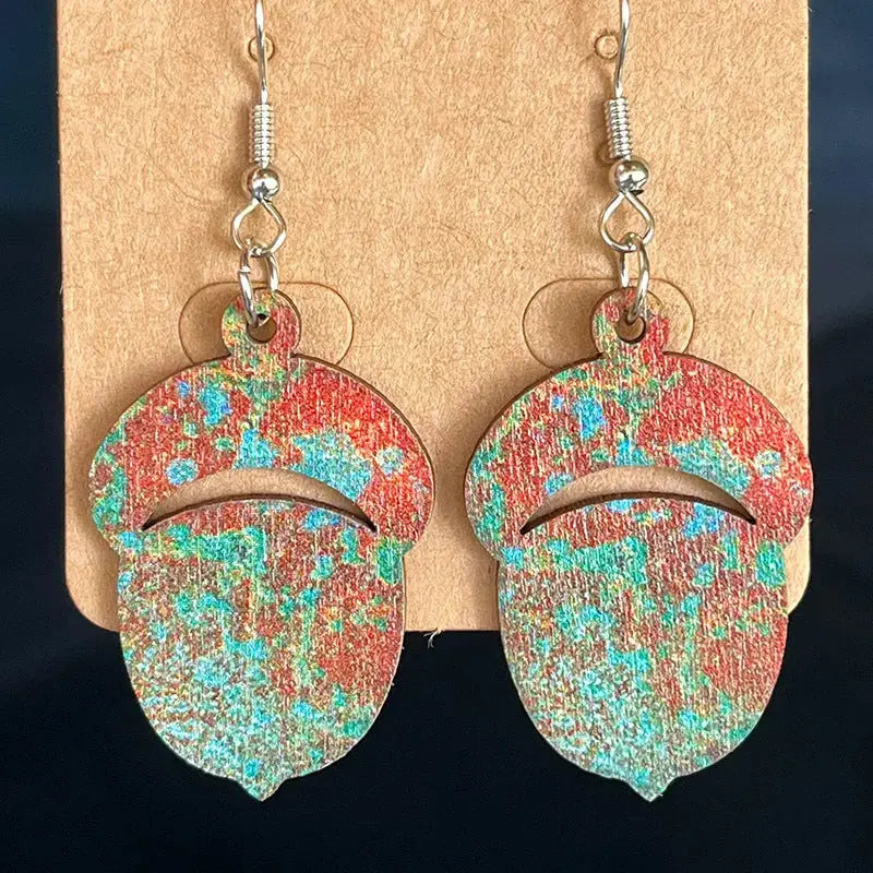 Lovcia Wooden Dangle Earrings-Earrings-Style B-One Size-Style B
