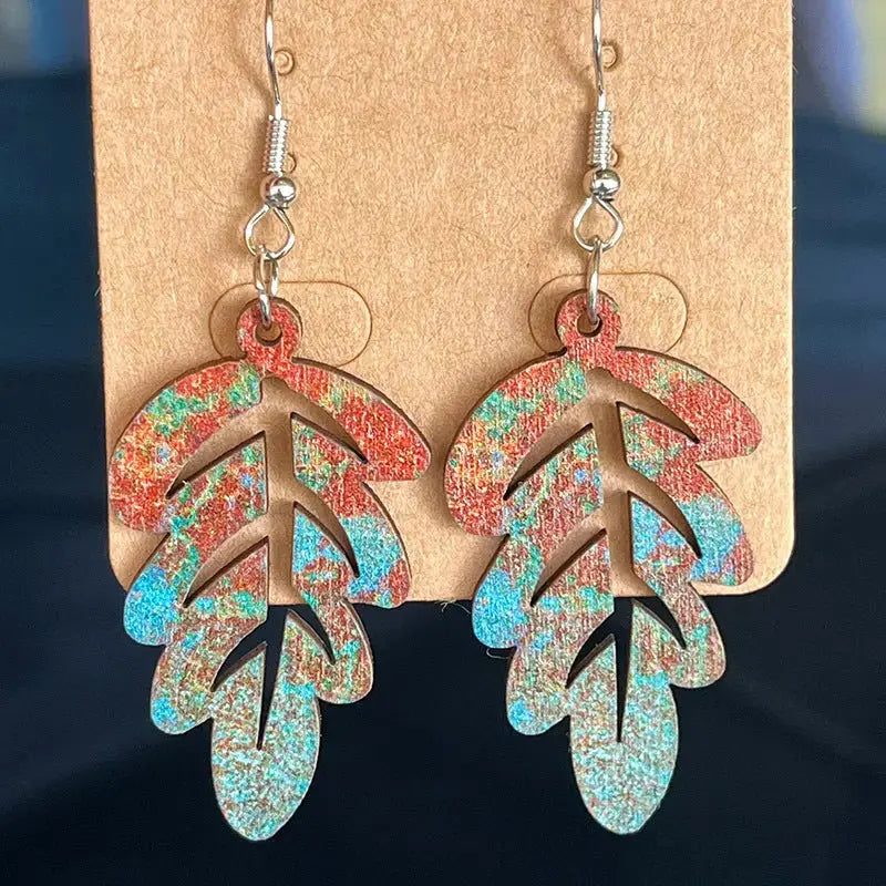 Lovcia Wooden Dangle Earrings-Earrings-Style E-One Size-Style E