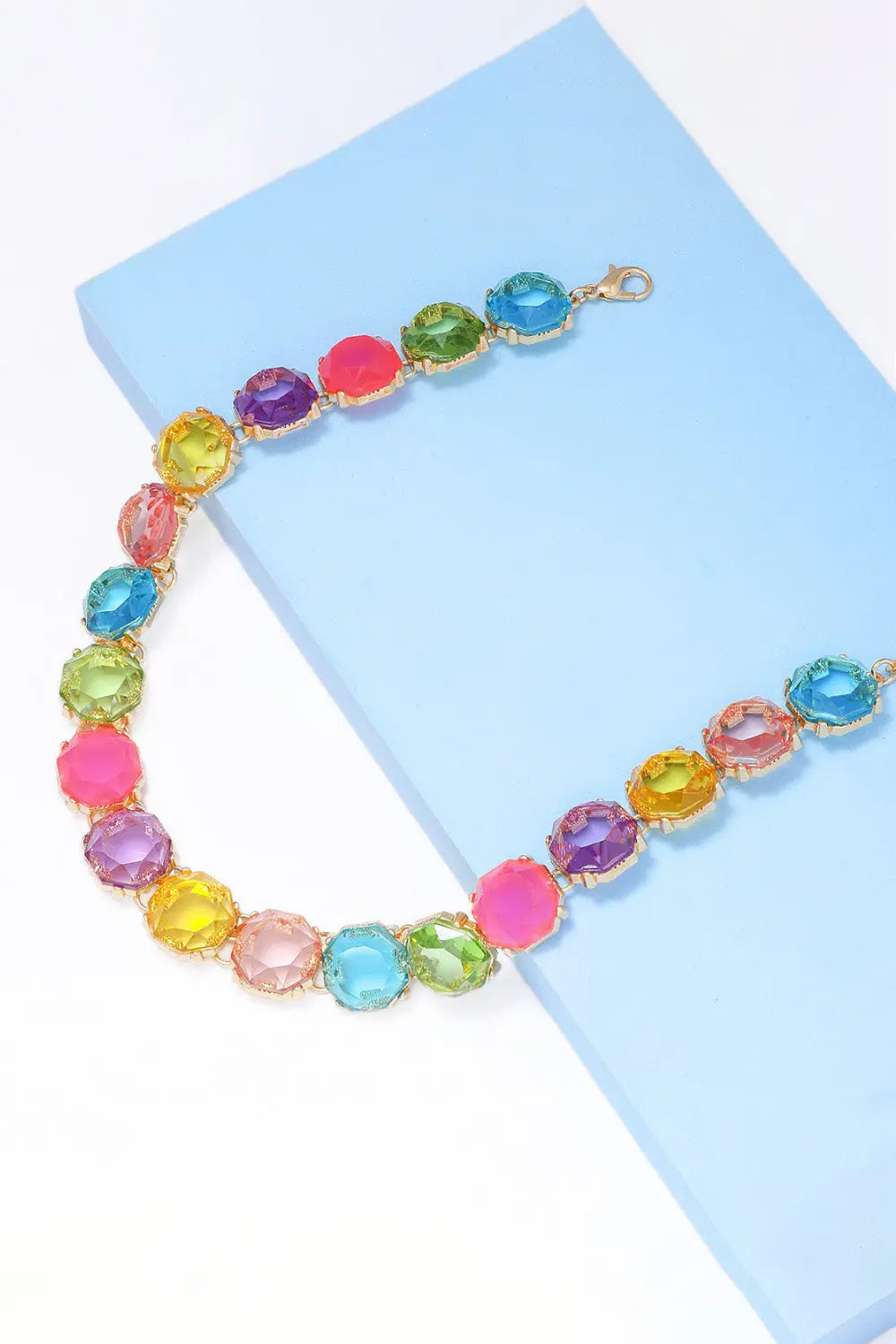 Lovcia Zinc Alloy Resin Necklace-Necklaces-Black-One Size-Black