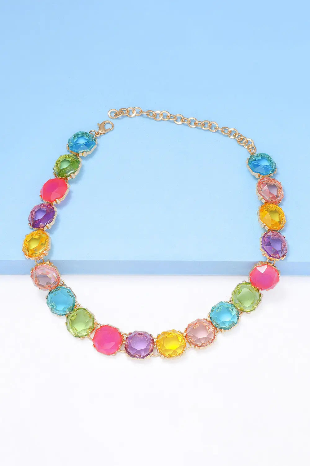 Lovcia Zinc Alloy Resin Necklace-Necklaces-Black-One Size-Black