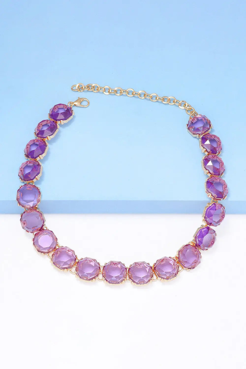 Lovcia Zinc Alloy Resin Necklace-Necklaces-Black-One Size-Black