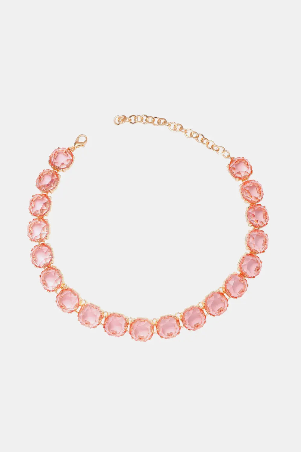 Lovcia Zinc Alloy Resin Necklace-Necklaces-Blush Pink-One Size-Blush Pink