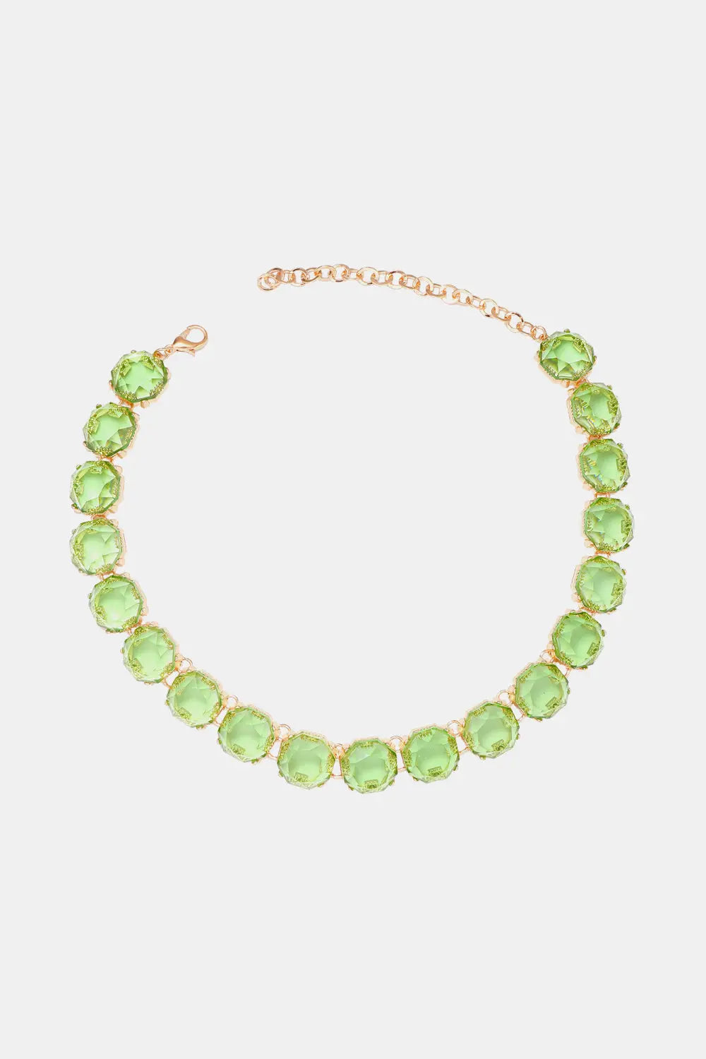 Lovcia Zinc Alloy Resin Necklace-Necklaces-Light Green-One Size-Light Green