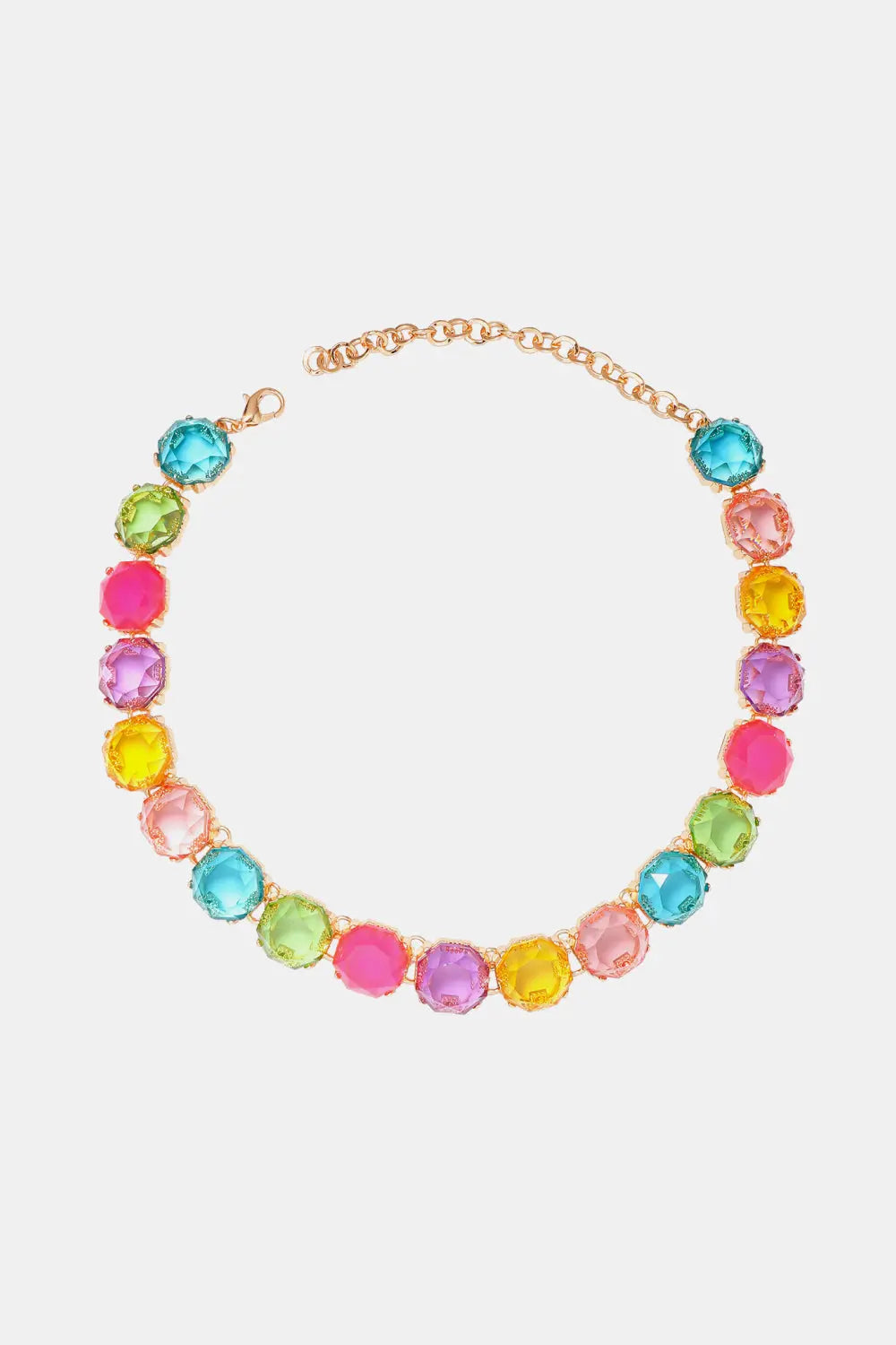 Lovcia Zinc Alloy Resin Necklace-Necklaces-Multicolor-One Size-Multicolor