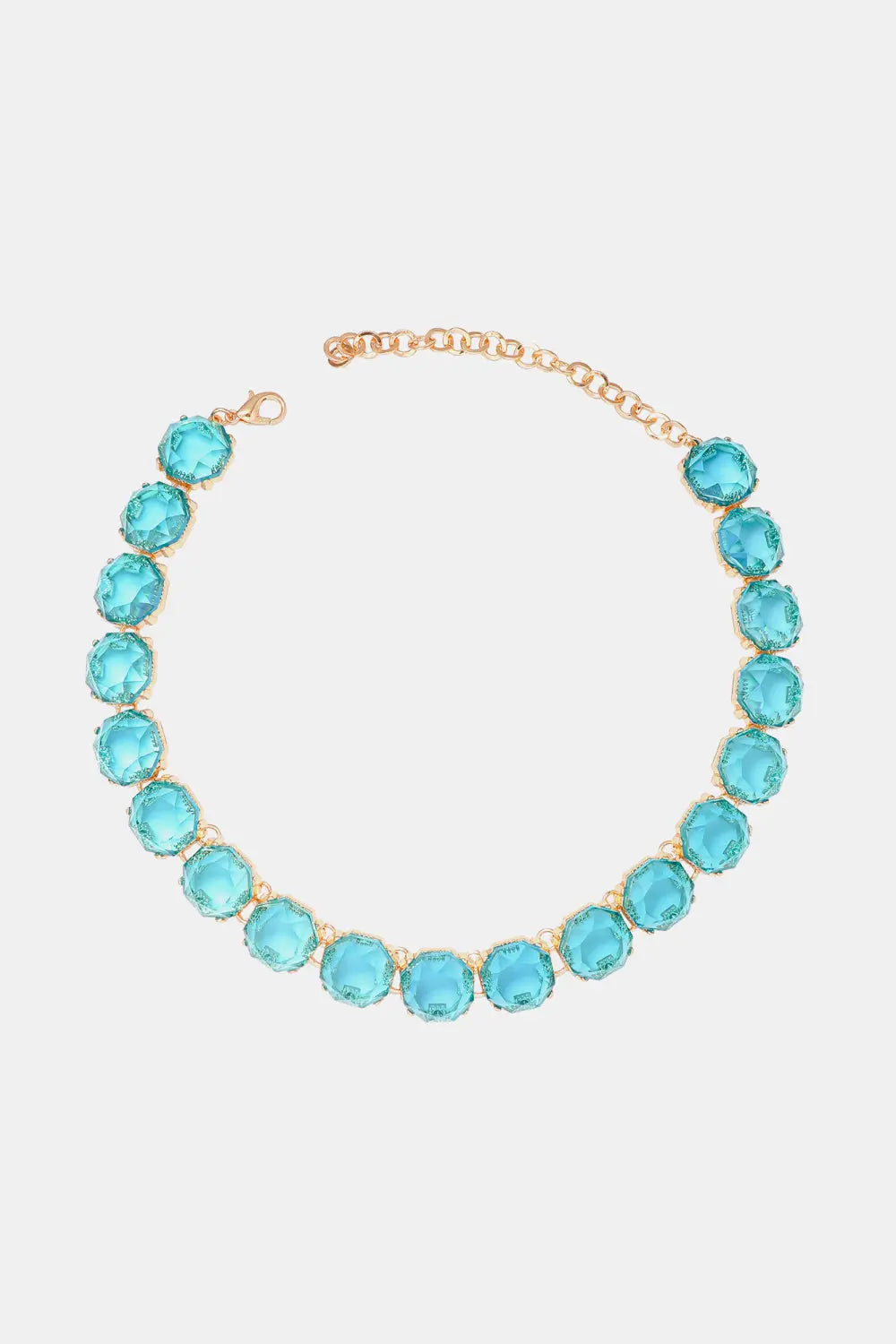 Lovcia Zinc Alloy Resin Necklace-Necklaces-Pastel Blue-One Size-Pastel Blue
