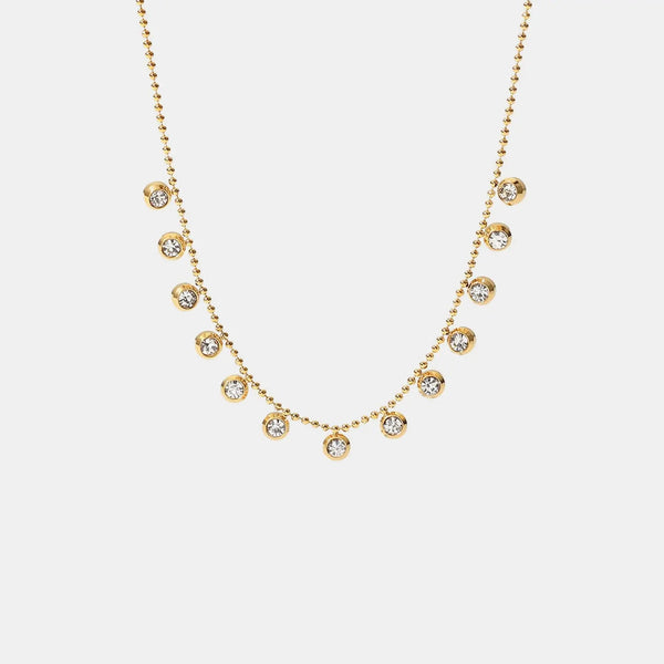 Lovcia Zircon 18K Gold-Plated Necklace-Necklaces-Gold-One Size-Gold