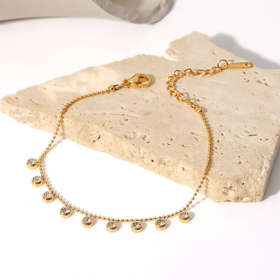 Lovcia Zircon 18K Gold-Plated Necklace-Necklaces-Gold-One Size-Gold
