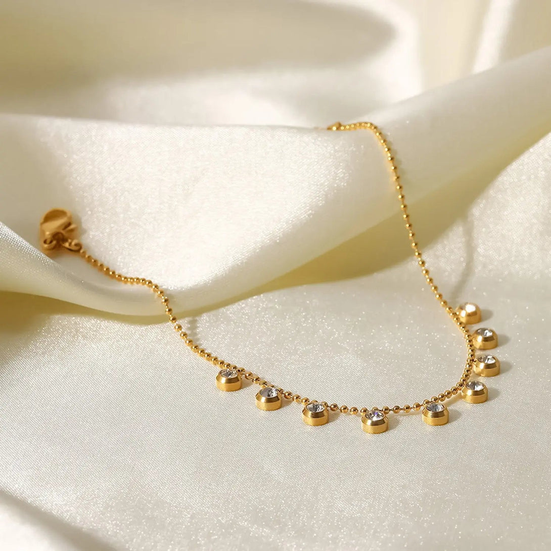 Lovcia Zircon 18K Gold-Plated Necklace-Necklaces-Gold-One Size-Gold