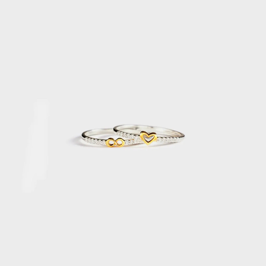 Lovcia Zircon 925 Sterling Silver Heart Shape Ring-Rings-Silver-5-Silver