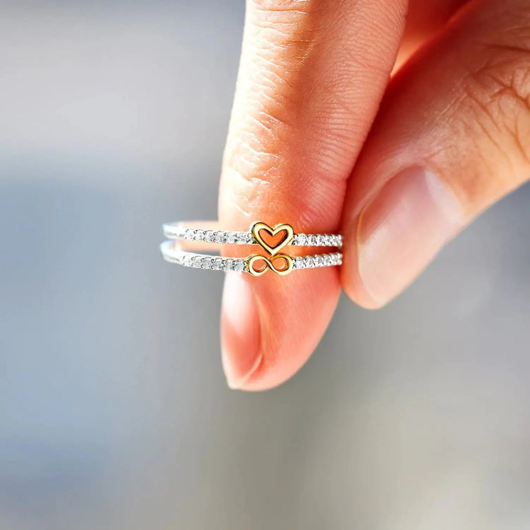 Lovcia Zircon 925 Sterling Silver Heart Shape Ring-Rings-Silver-5-Silver