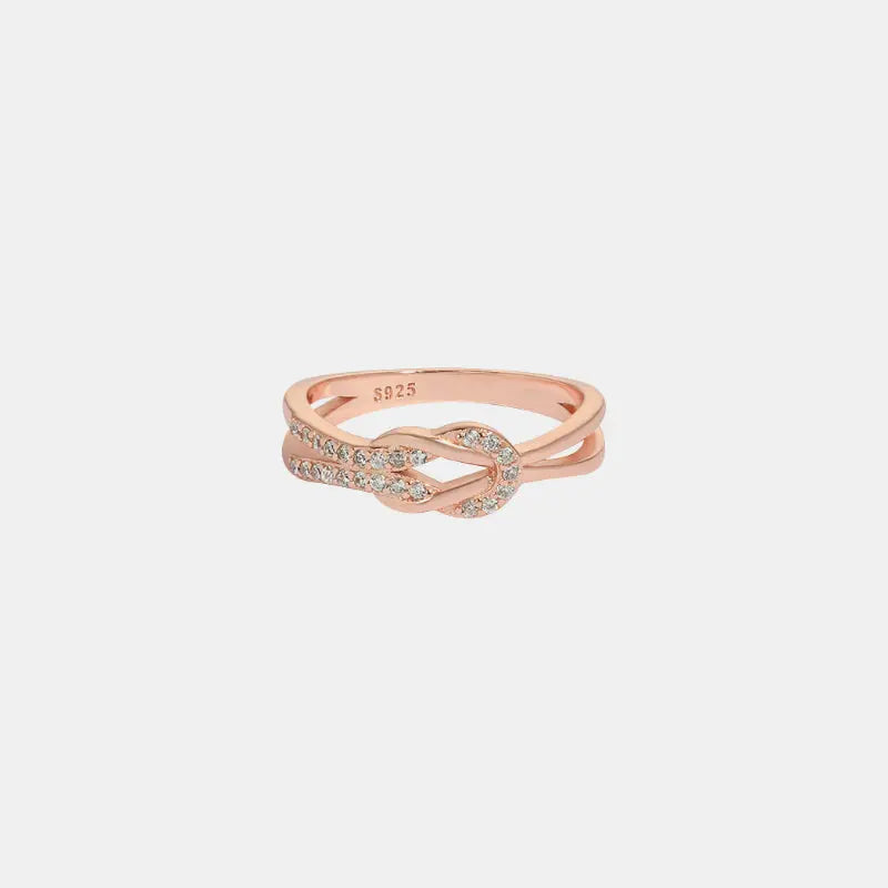 Lovcia Zircon 925 Sterling Silver Ring-Rings-Rose Gold-5-Rose Gold