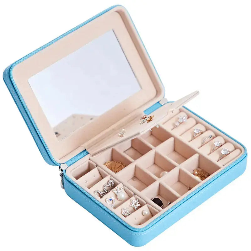 Lovcia® Elegant Harmony Multifunctional Jewellery Storage Box for Earrings and Rings-Jewelry Storage Box-Blue-A-Blue