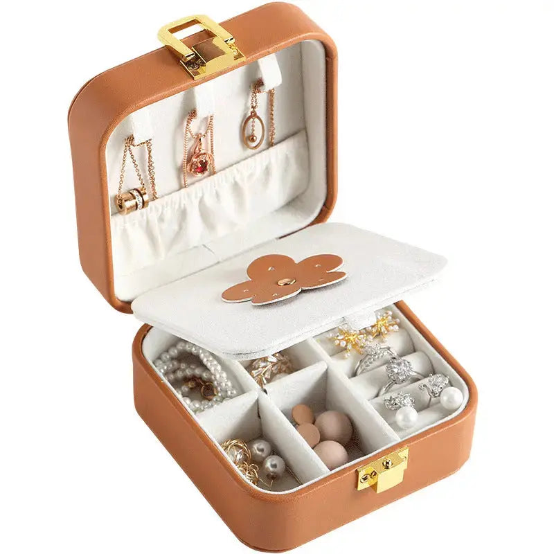 Lovcia® Mini Marvel Portable Jewellery Storage Box-Jewelry Storage Box-Brown-Brown