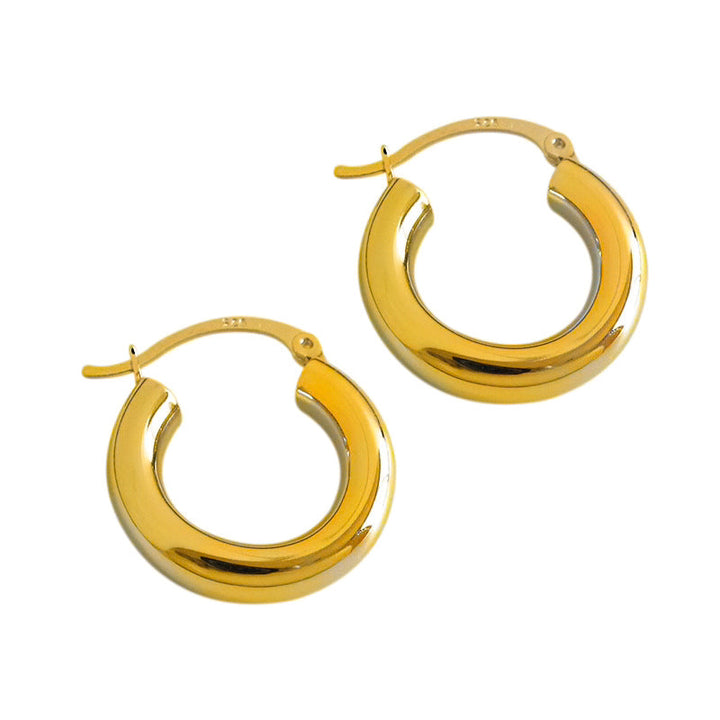 LOVCIA Elegant 925 Sterling Silver Tiny Huggie Hoop Earrings for Women with 18K Gold/Rhodium Plating - LOVCIA
