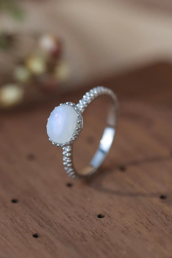 Moonstone 925 Sterling Silver Ring LOVCIA