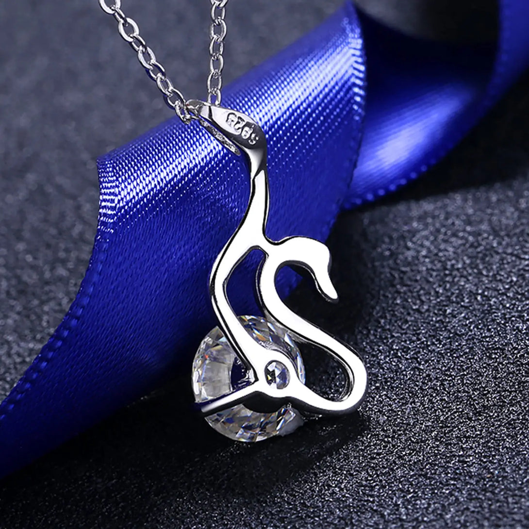 Lovcia 2 Carat Moissanite 925 Sterling Silver Necklace-Necklaces-Silver-One Size-Silver